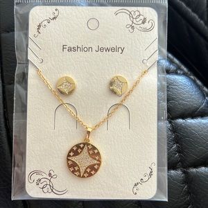 chain with stainless steel earrings